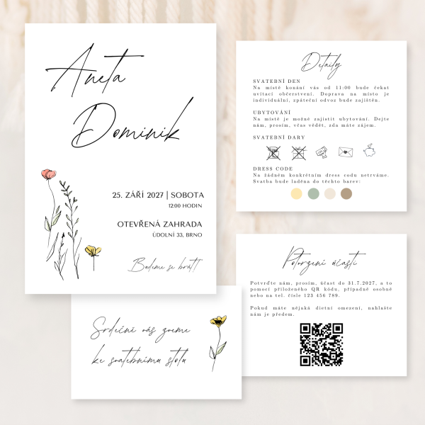 Louka minimalistická - komplet