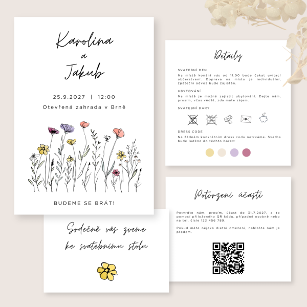 Louka kreslená - komplet