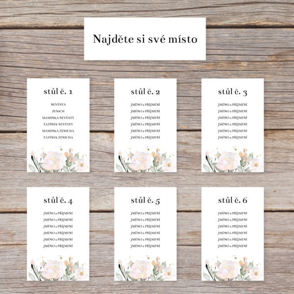 Pudrové růže (var. 2) - komplet