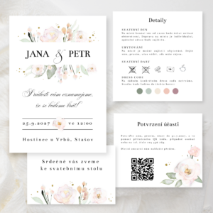 Pudrové růže (var. 1) - komplet