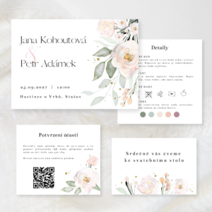 Pudrové růže (var. 4) - komplet